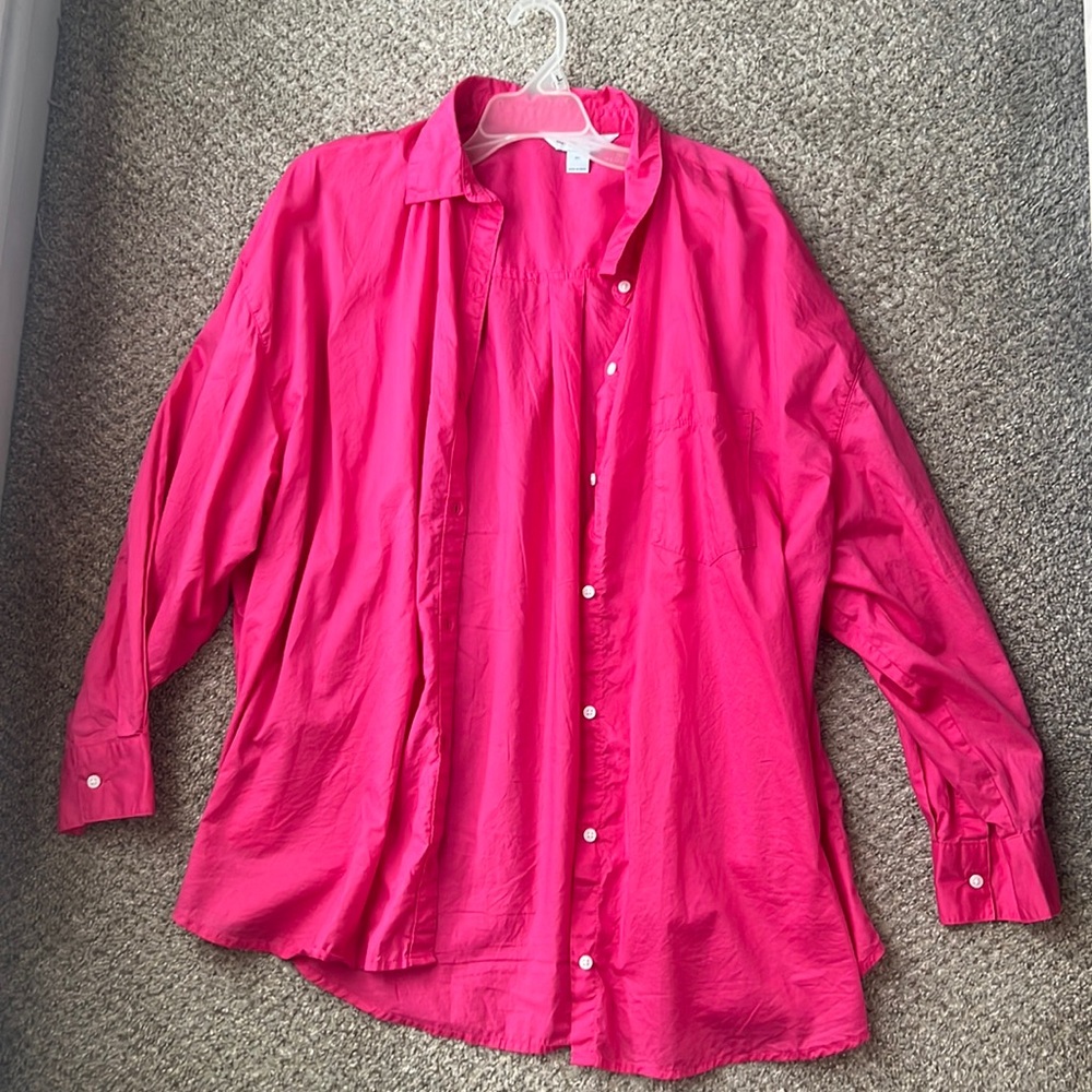 hot pink button down XL from old navy